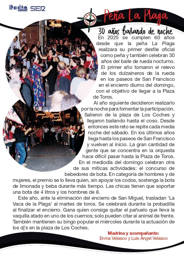 Reportaje Peña La Plaga en la Guía de Radio Cuéllar 2025