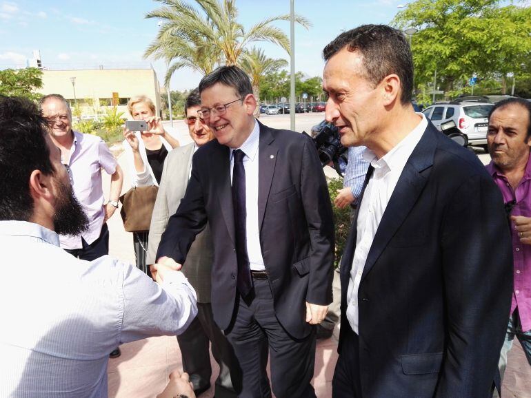 El presidente de la Generalitat y el alcalde de Elche en la UMH