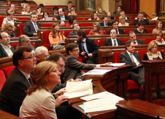 Un moment de la sessió de control al Parlament