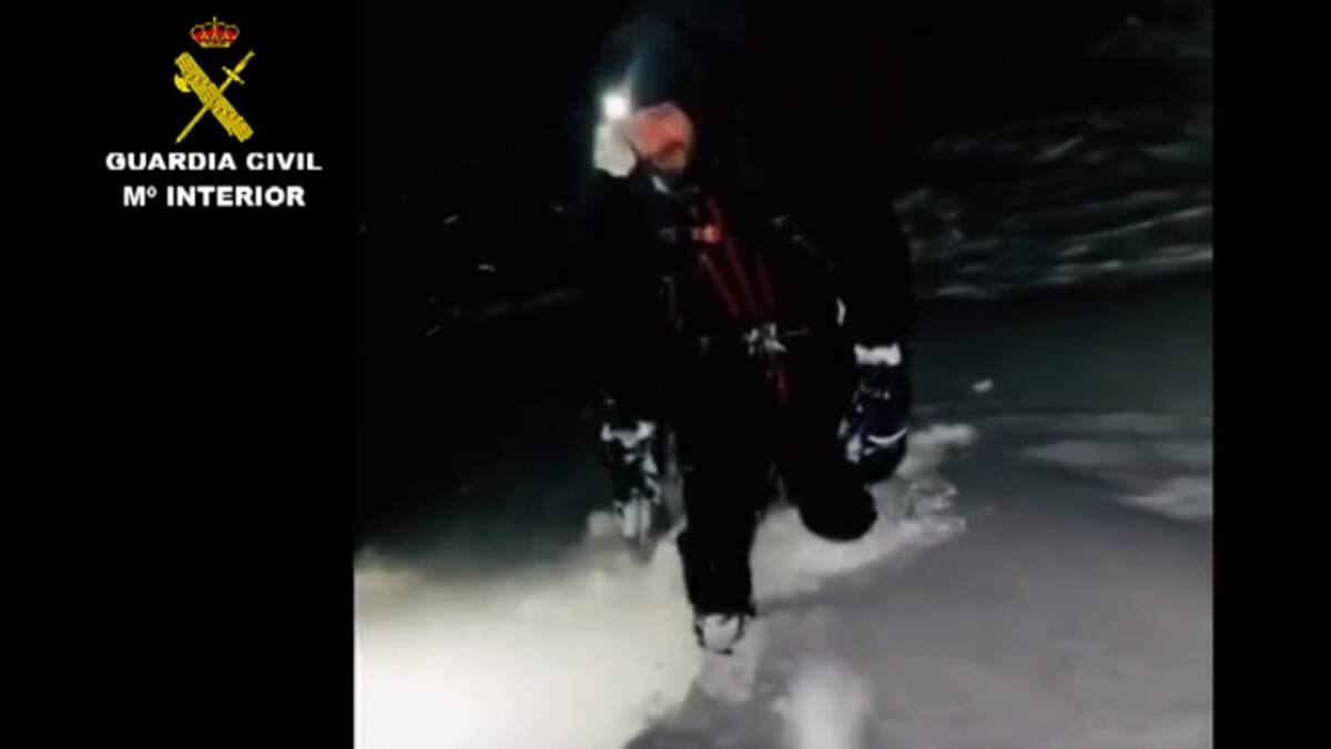 Rescatado un montañero mientras grababa imágenes sobre excursionismo en zonas peligrosas