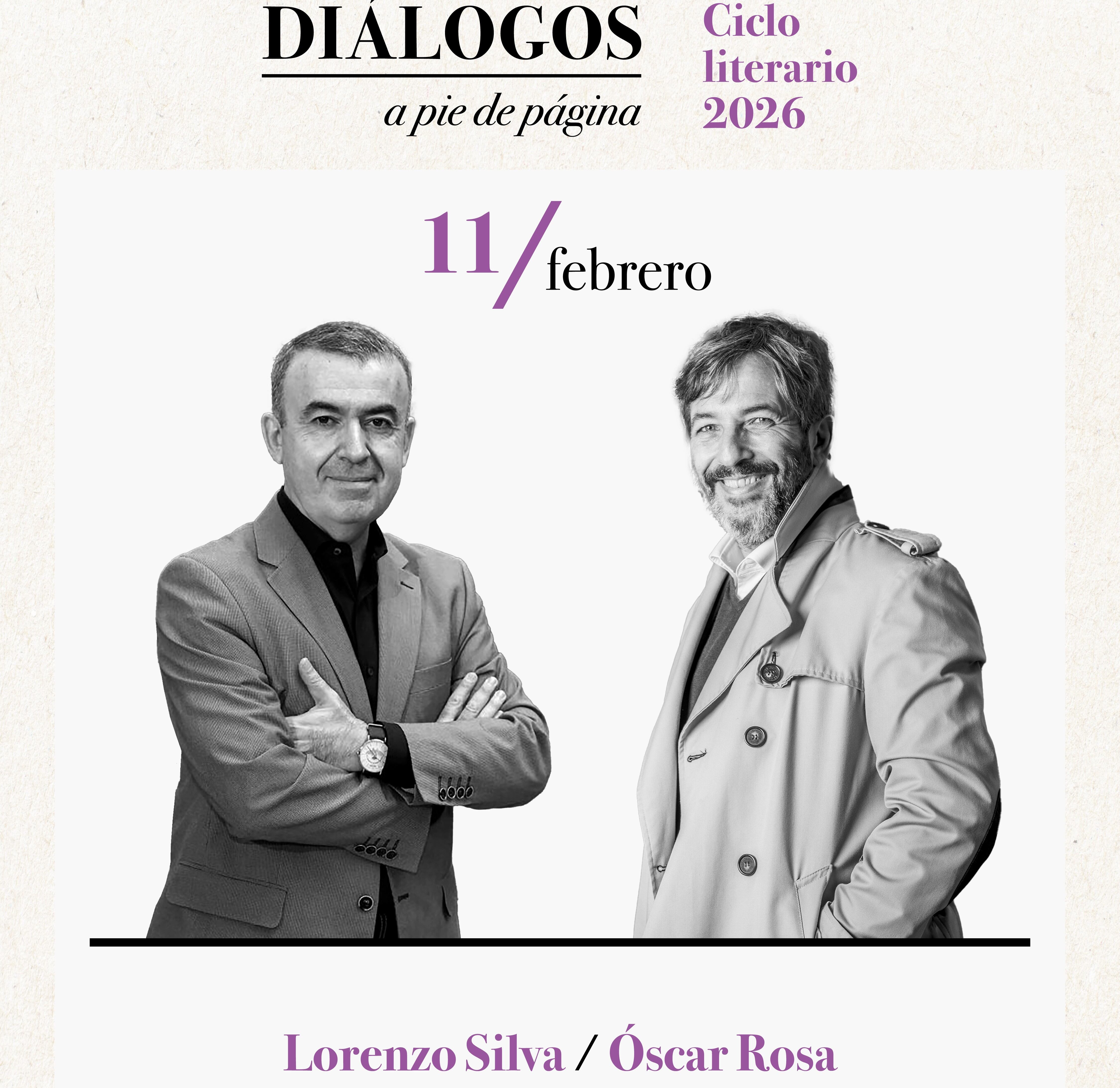 El escritor Lorenzo Silva y el detective Óscar Rosa