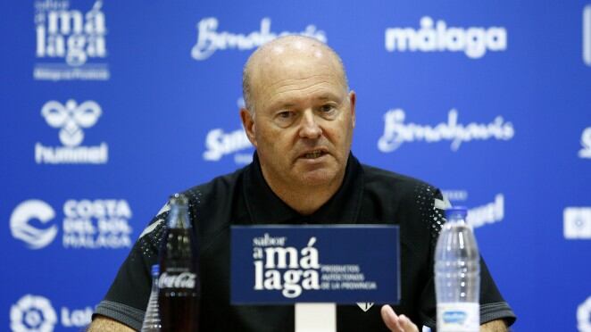 Pepe Mel en la rueda de prensa previa al partido ante el Racing