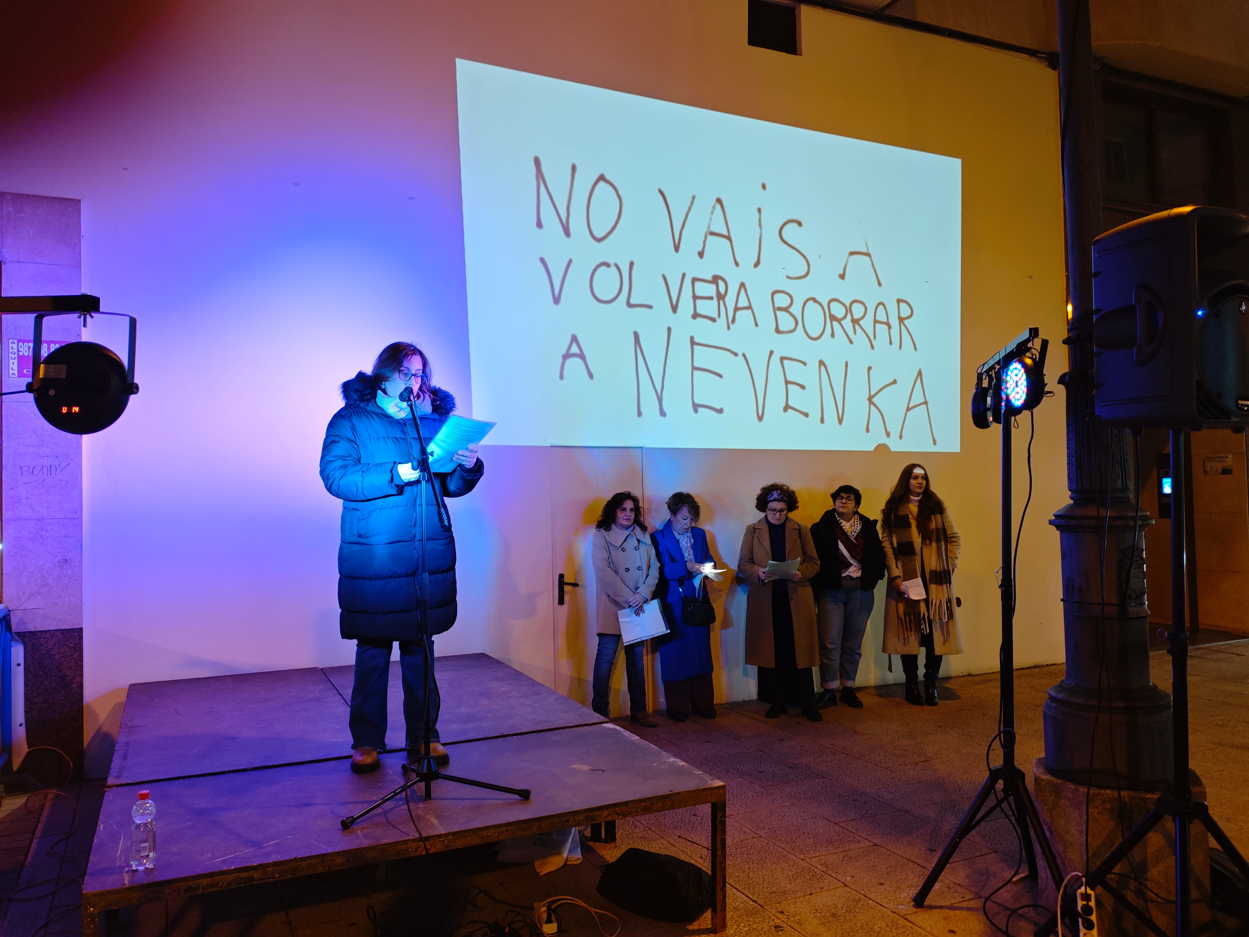 Acto de la Plataforma contra las violencias machistas en Ponferrada