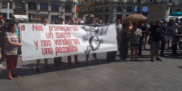 Manifestación contra los fondos buitre