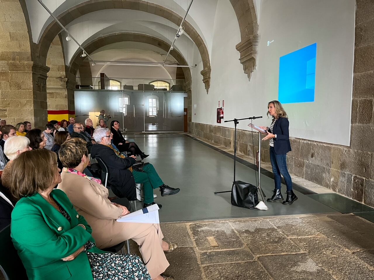 Martina Aneiros, en el acto de presentación
