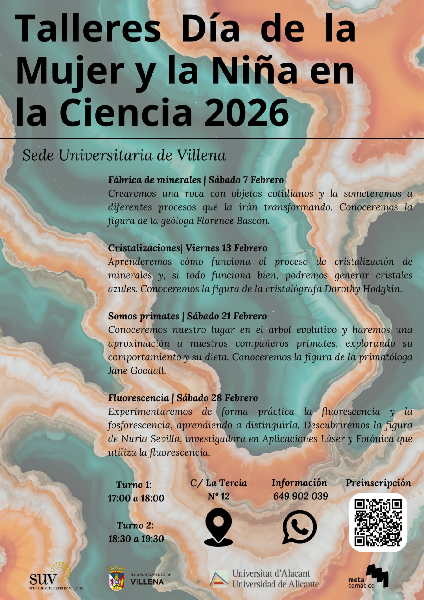 Cartel de los talleres