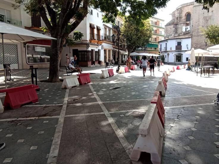 Plaza Plateros, en el centro de Jerez