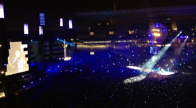 Una imatge de l'Estadi Olímpic de Barcelona durant el concert de Muse