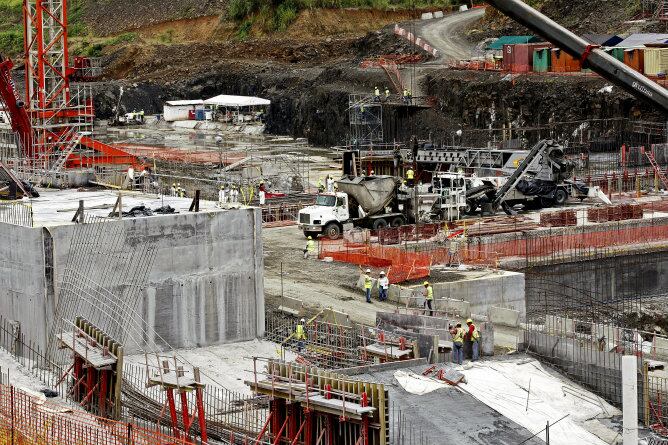 Fotografía de archivo de las obras de la ampliación del Canal de Panamá