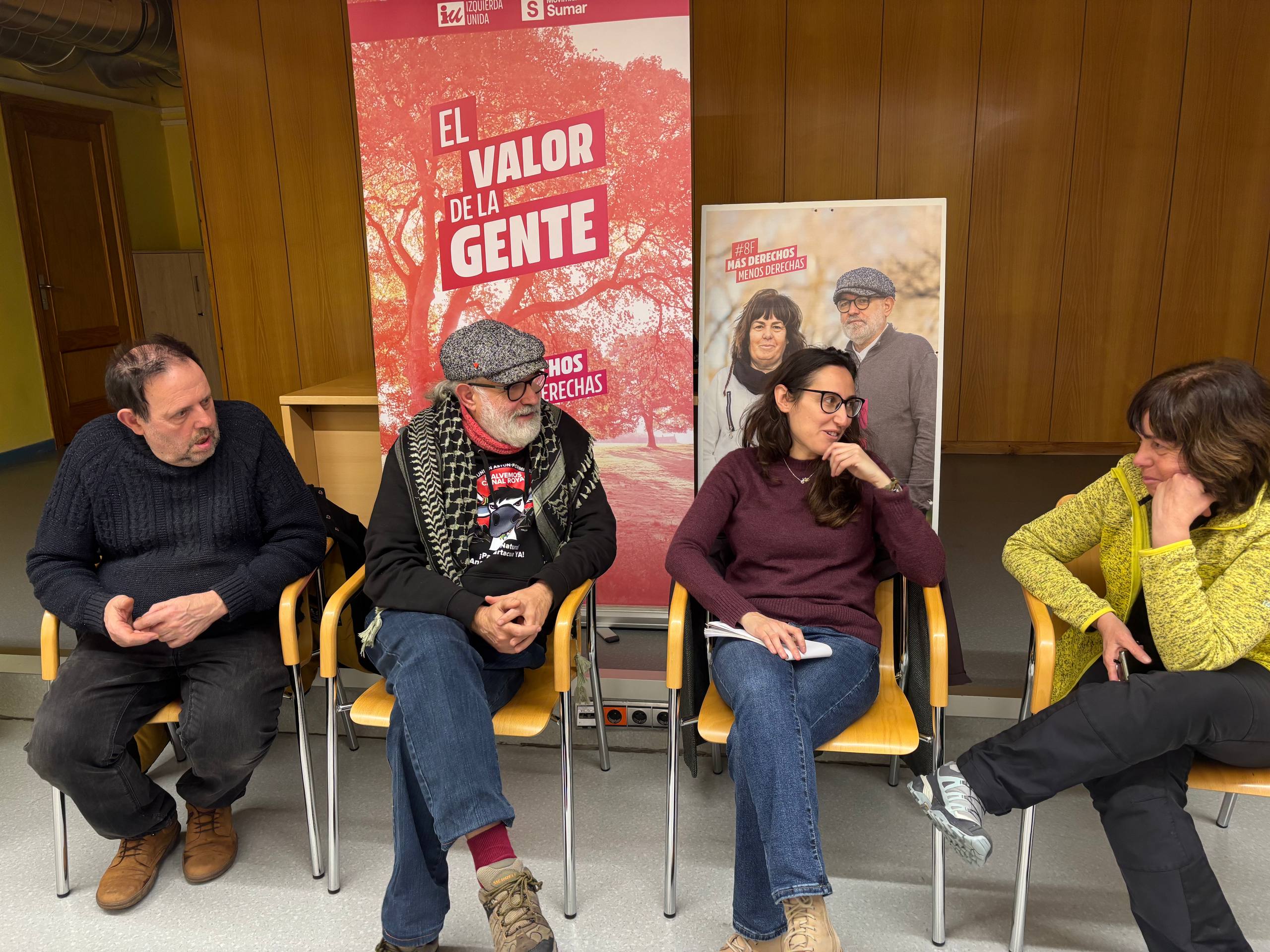 Acto celebrado por IU-Movimiento Sumar, con el candidato Vicente Guerrero, este jueves