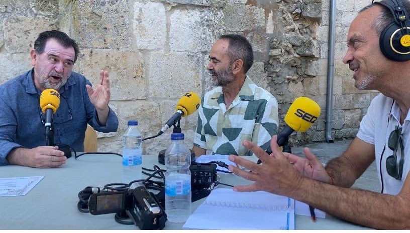 Escolar, en la charla con Ausencio Frutos  y Valentín García