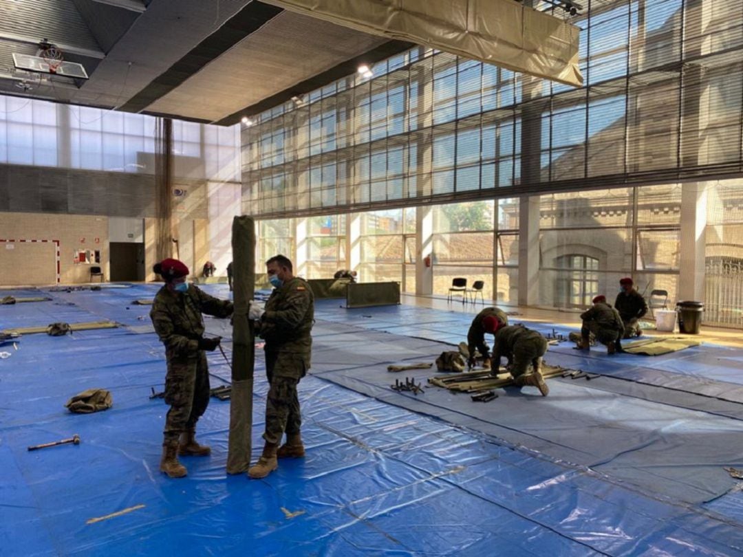 Milatares del ejército de tierra en tareas de apoyo en València durante el estado de alarma