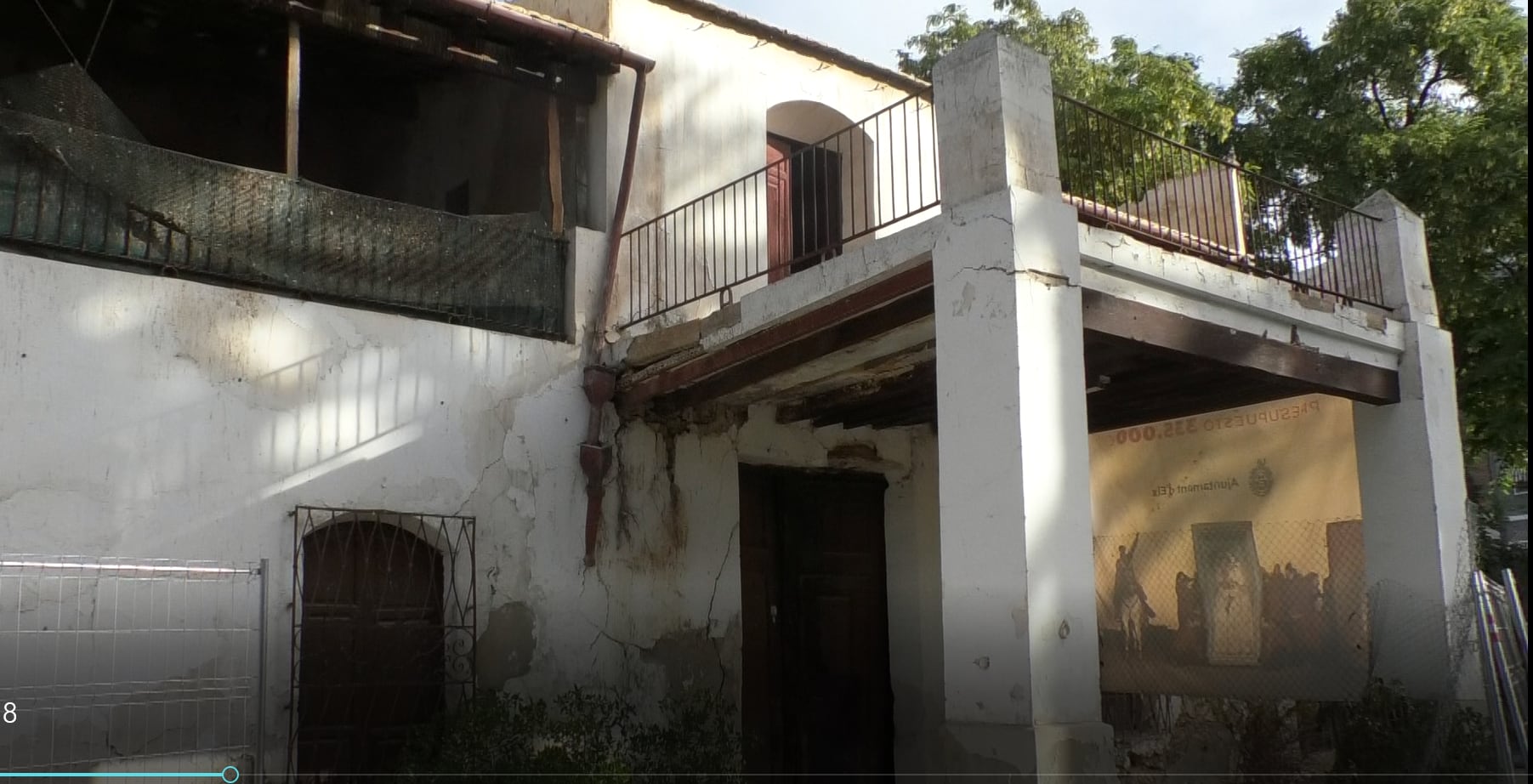 Estado actual de la Casa de la Virgen en el Hort de les Portes Encarnades Elche