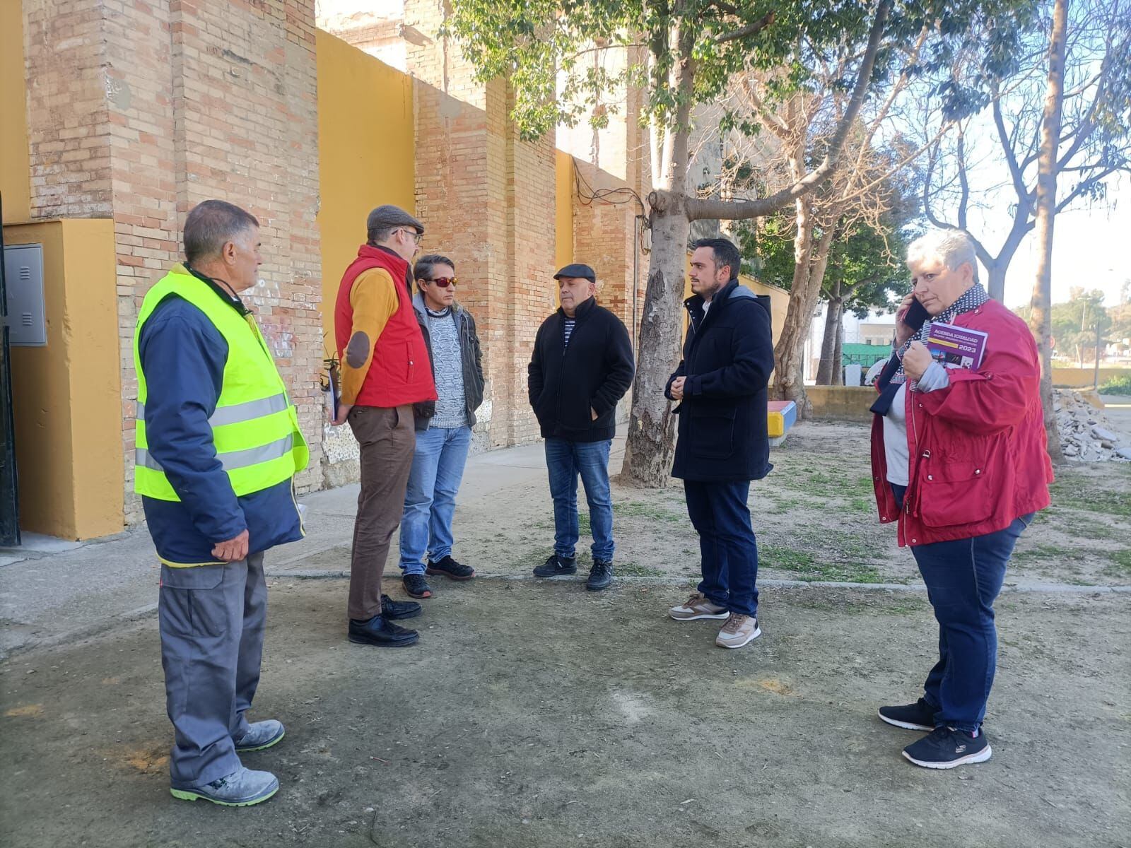 Jesús Alba durante su visita a El Portal