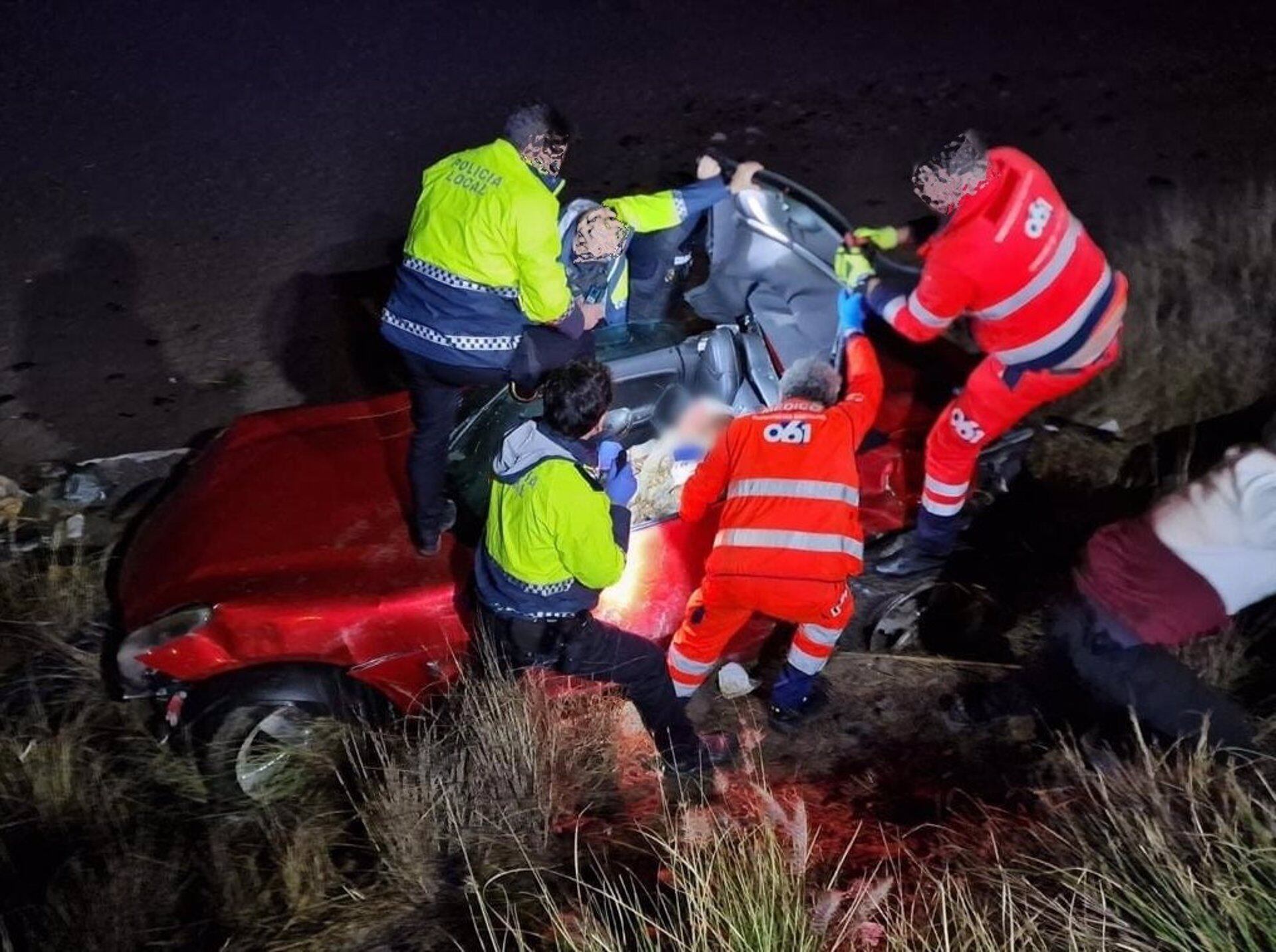 Un momento del accidente en Benalmádena