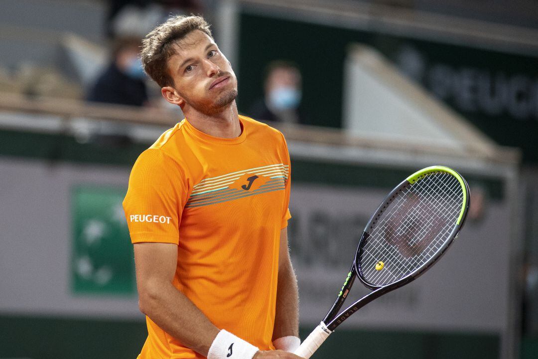 Pablo Carreño, durante el partido contra Djokovic. 