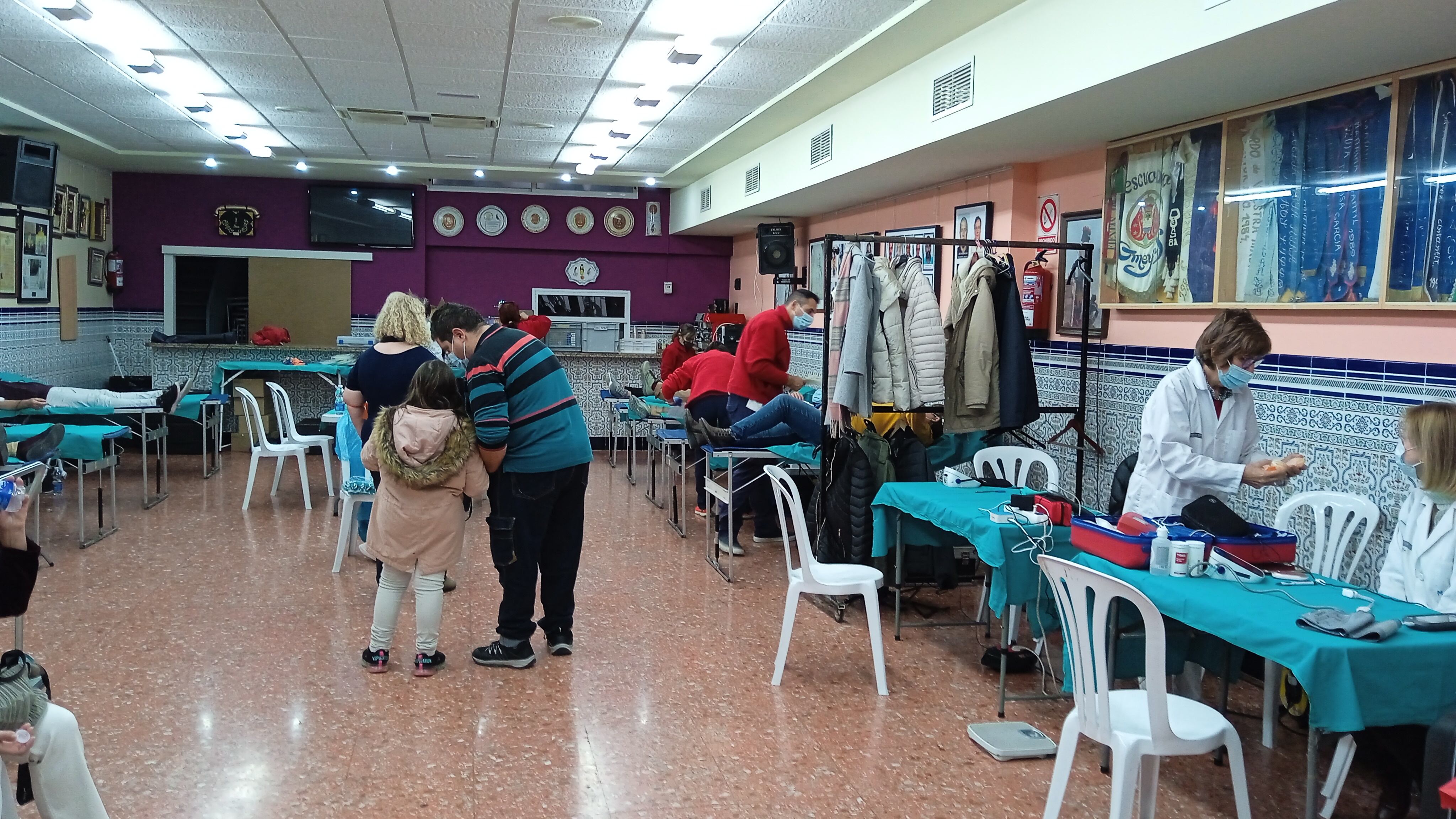 Momento de la donación de sangre