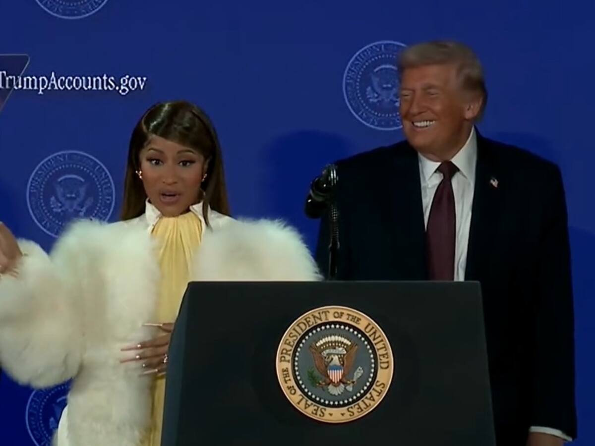 Nicki Minaj se sube al escenario en un acto político de Trump: "Soy la fan número uno del presidente"