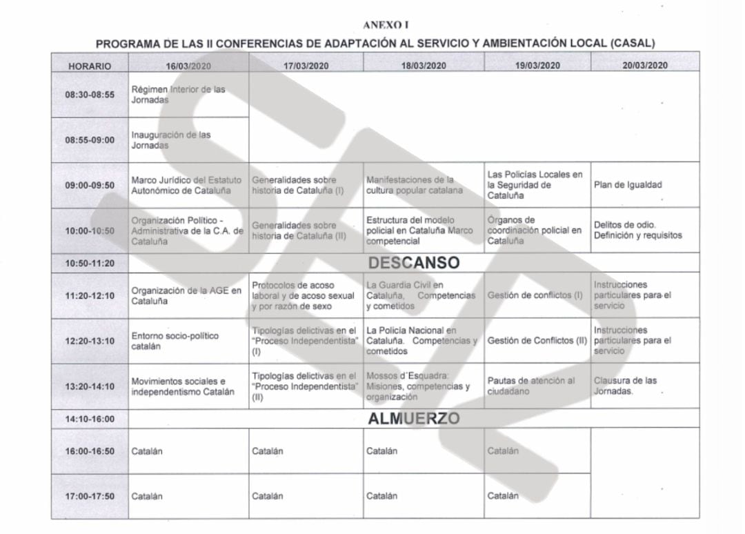 Los guardias civiles destinados en Cataluña estudiarán catalán