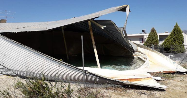 Estado en el que quedó el depósito de agua