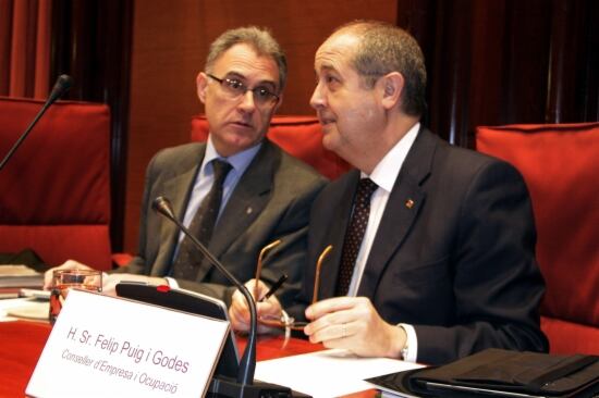 El conseller d'Empresa i Ocupació, Felip Puig, compareix al Parlament