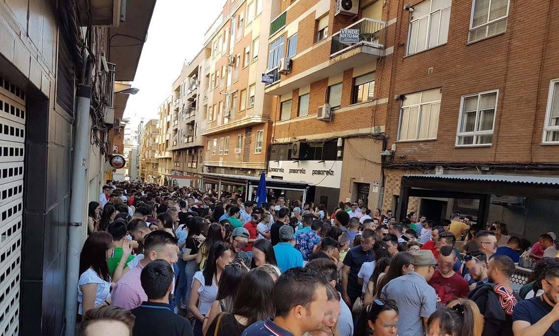 Calle Numancia de Puertollano, durante un 31 de mayo