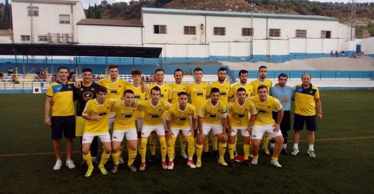 Plantilla del CP Huelma en un partido de esta pretemporada.