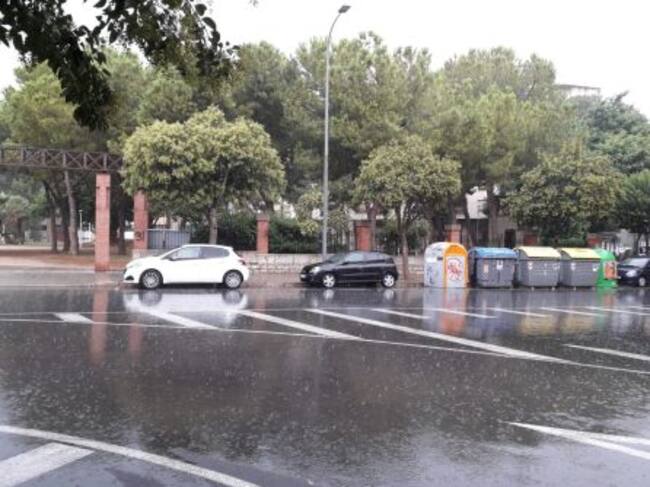 Parques cerrados por la lluvia en Gandia.