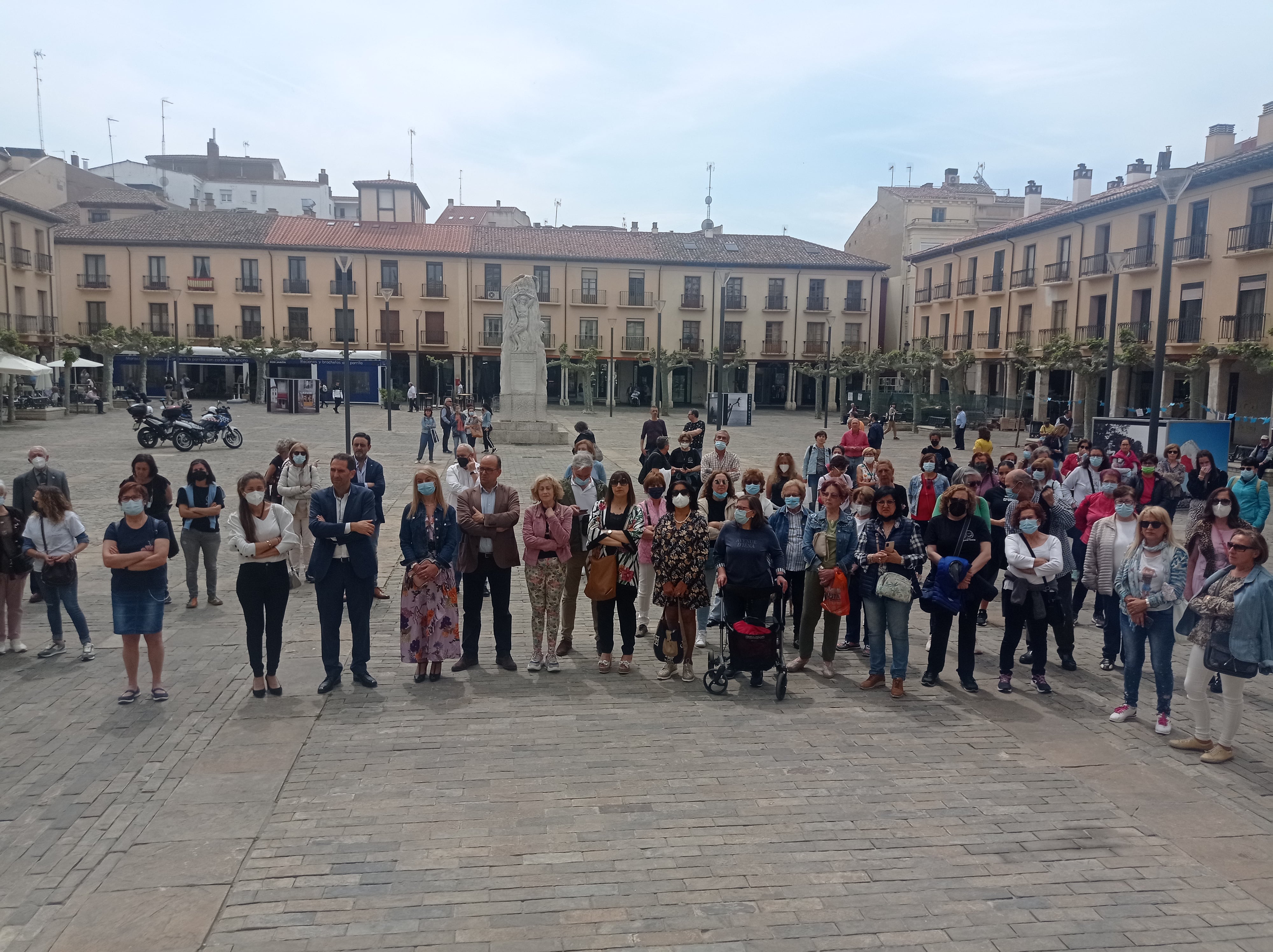 Imagen de la concentración en la Plaza Mayor de Palencia