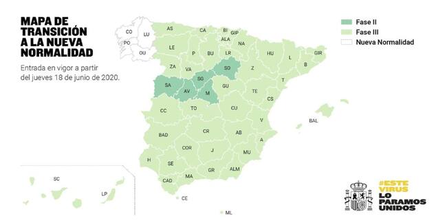 Mapa transición a la nueva normalidad