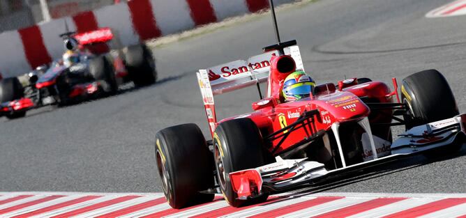 El brasileño, compañero de Fernando Alonso en Ferrari, ha sido el más rápido en los entrenamientos de Montmeló