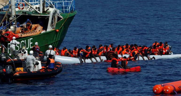 Imagen de archivo de un rescate en el Mediterráneo. 