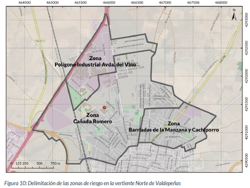 Imagen de la vertiente norte de Valdepeñas (Ciudad Real)