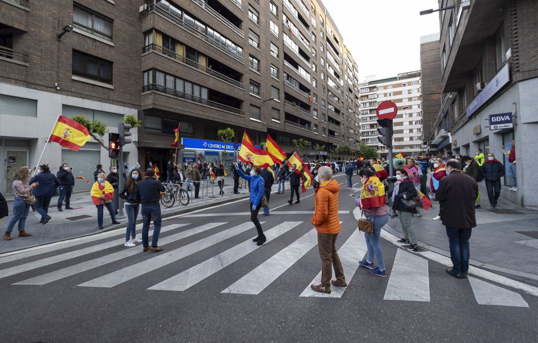 Un momento de la concentración en Valladolid