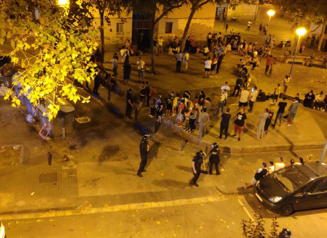 Imagen del dispositivo en el barrio de San roque de Badalona.