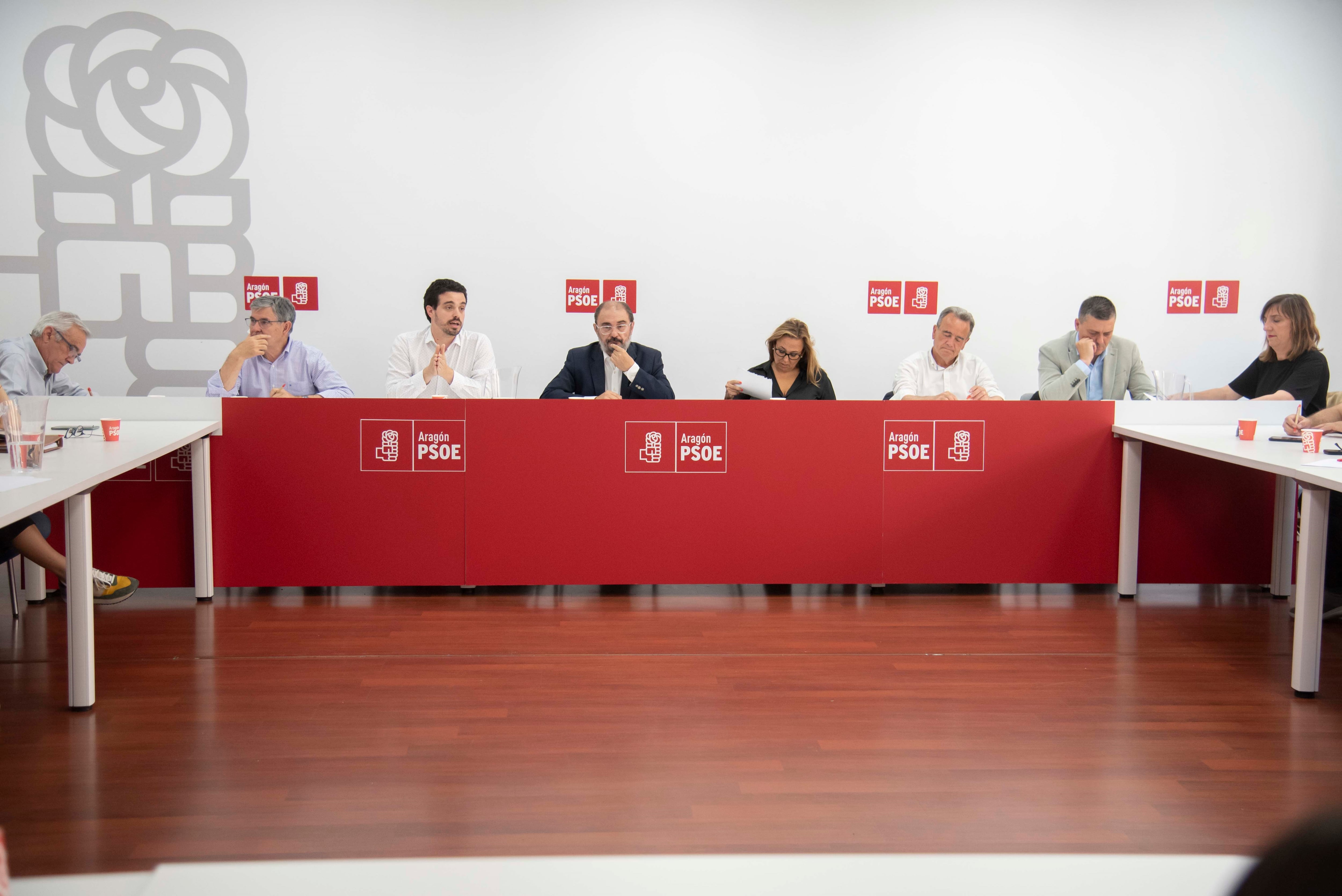 Imagen de archivo de una Ejecutiva Regional del PSOE Aragón