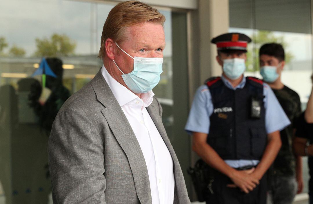 Ronald Koeman, a su llegada a Barcelona.