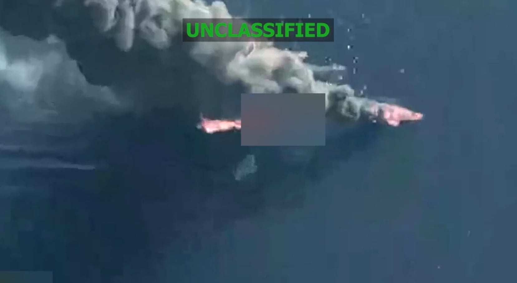 Imagen compartida por el Comando Sur de EEUU sobre el ataque.