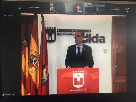 Rubén Alfaro en rueda de prensa telemática