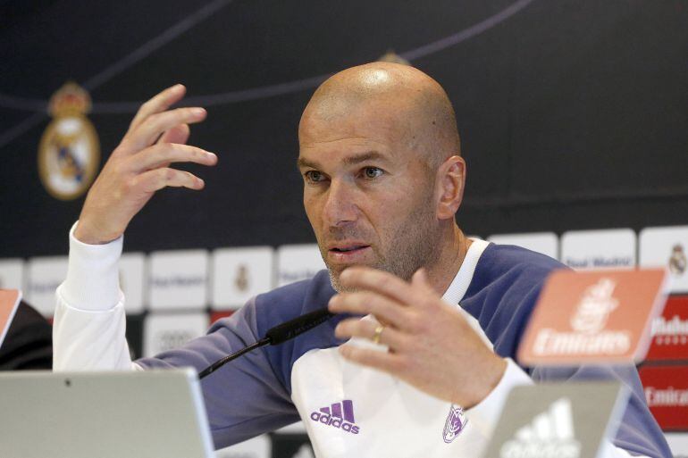 Zidane, en la sala de prensa