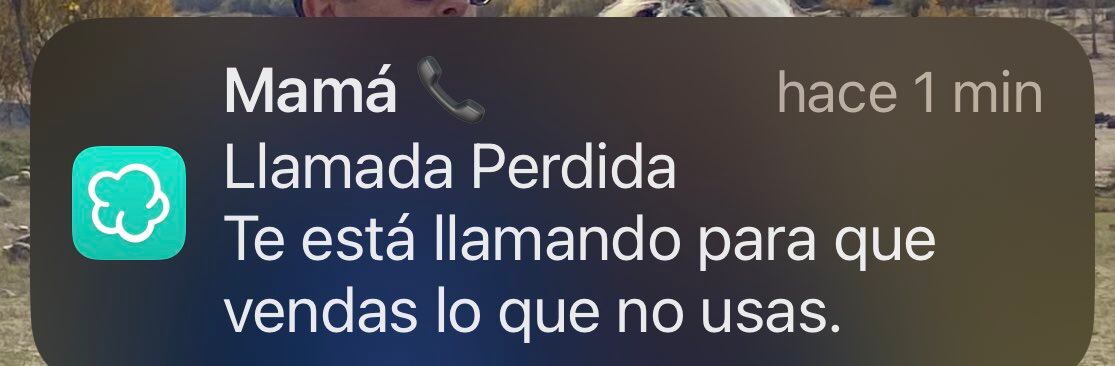 La notificación que mandó Wallapop a sus usuarios por el Día de la Madre