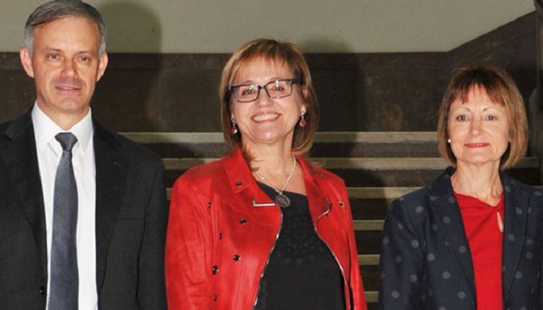 Vicent Martínez, Mª Antonia García-Bernau, y Mavi Mestre, candidatos a Rectorado Universitat de València, 2018