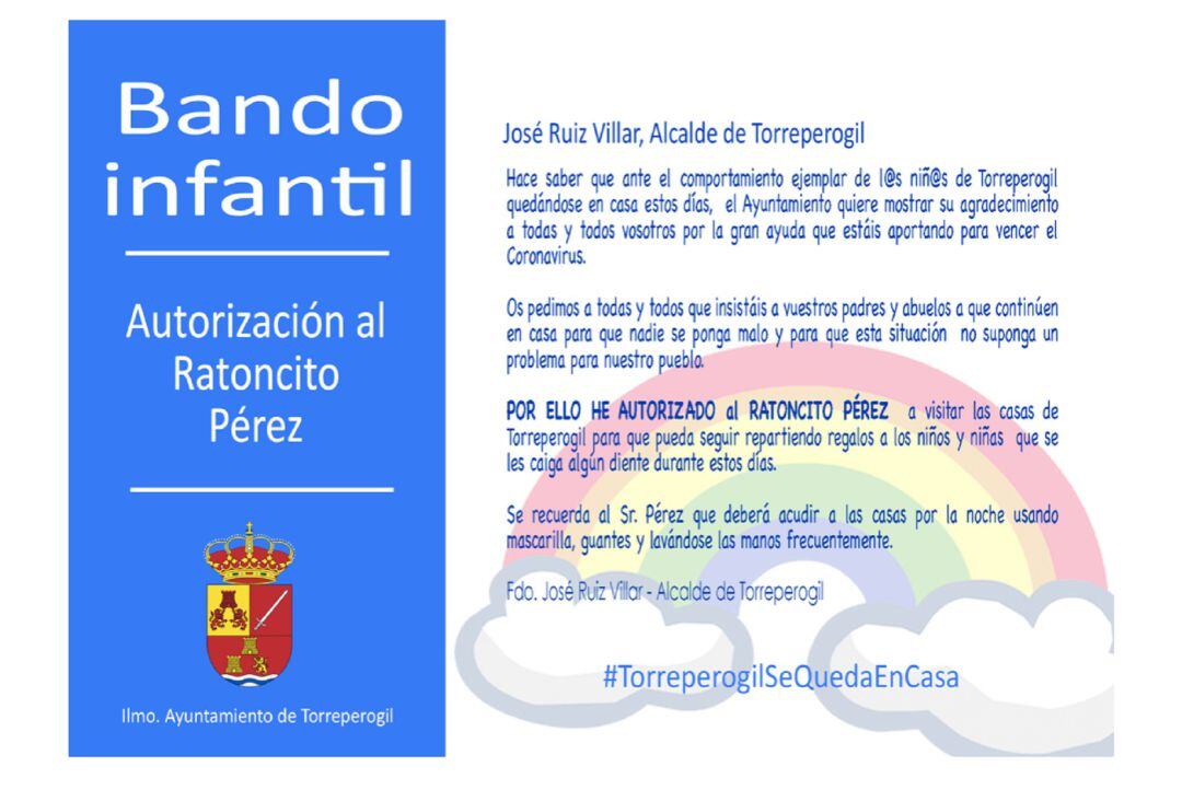 Bando infantil del Ayuntamiento de Torreperogil.