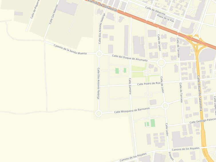 Plano del barrio de Los Royales de Soria