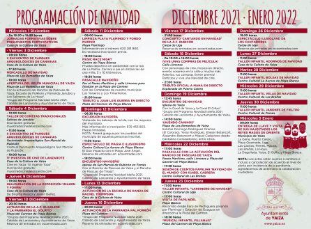 Programa de Navidad de Yaiza.