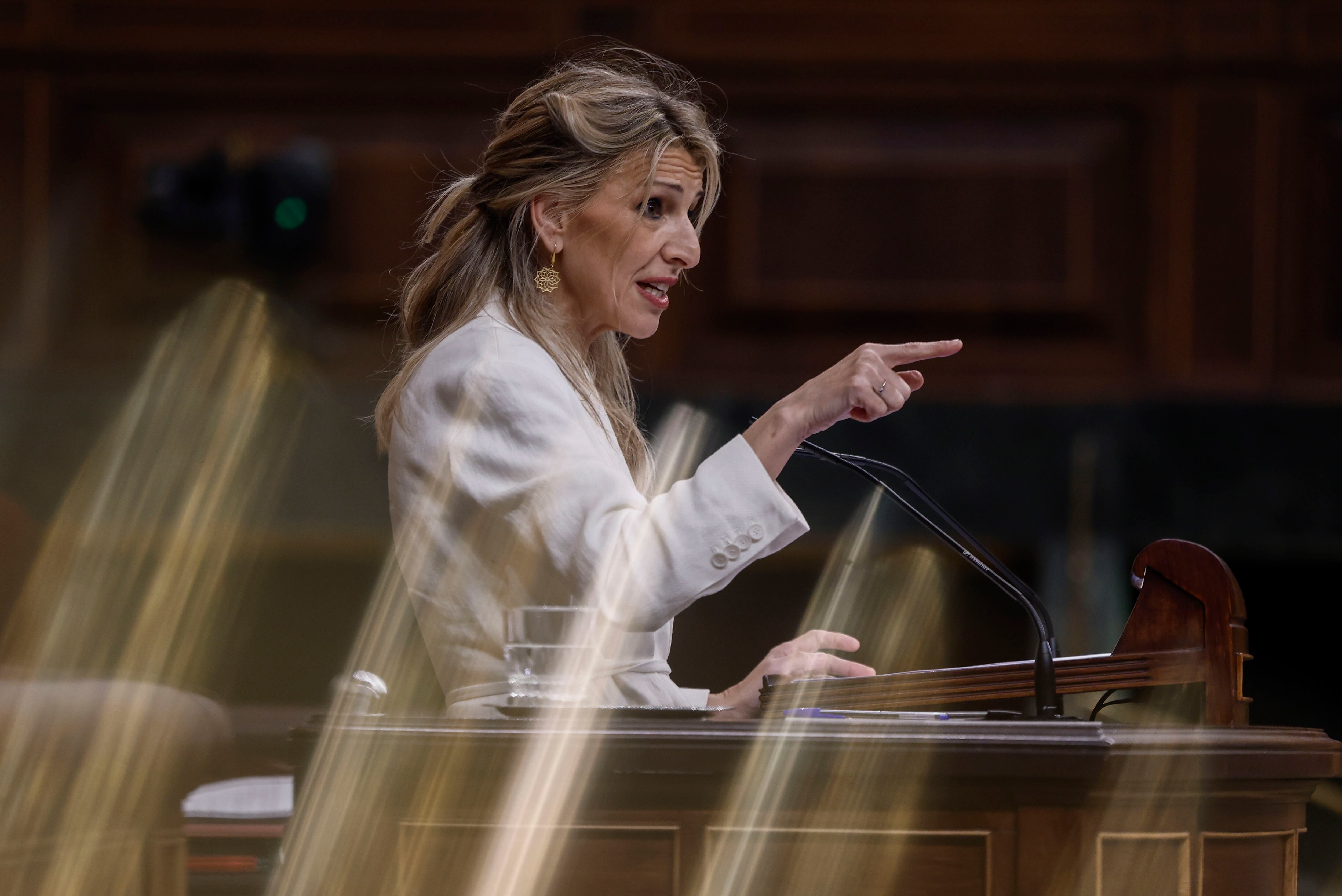 La vicepresidenta segunda del Gobierno, Yolanda Díaz. EFE/ Sergio Pérez