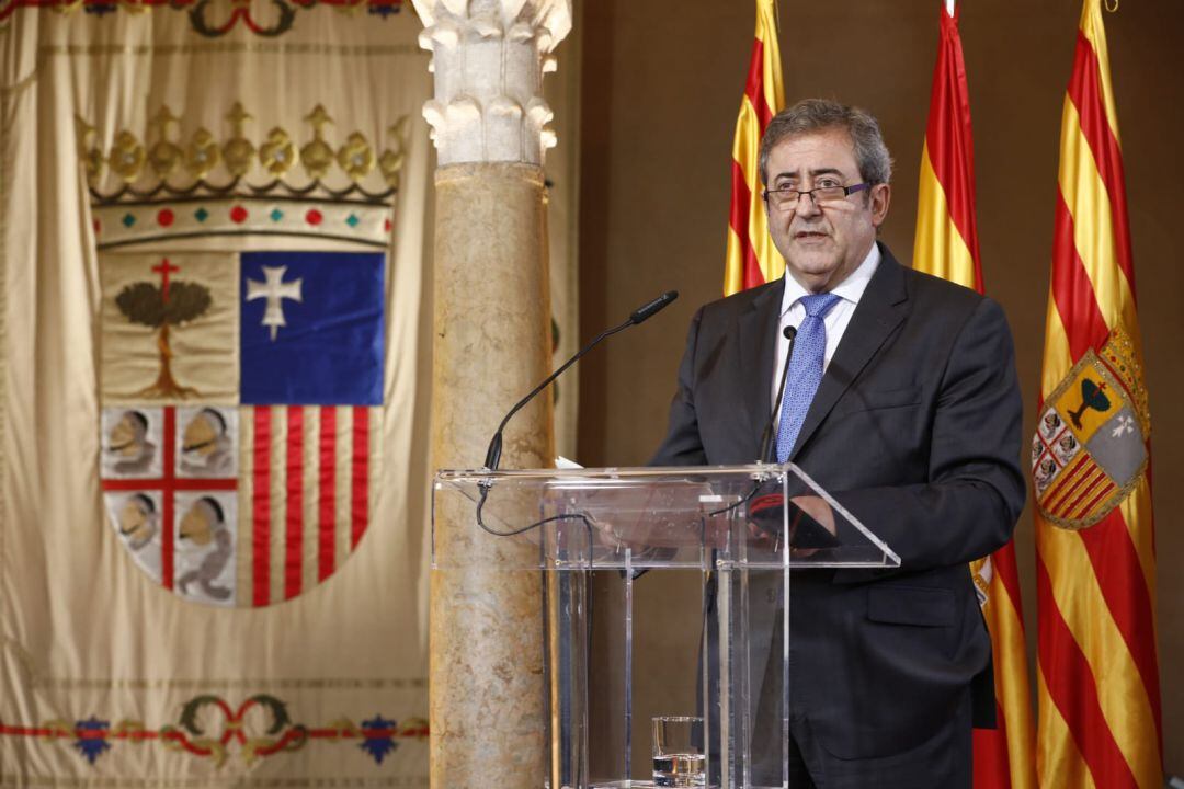 Javier Zaragoza, tras recibir el Premio Aragón 