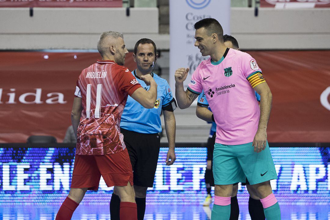 Miguelín y Sergio Lozano en ElPozo-Barça