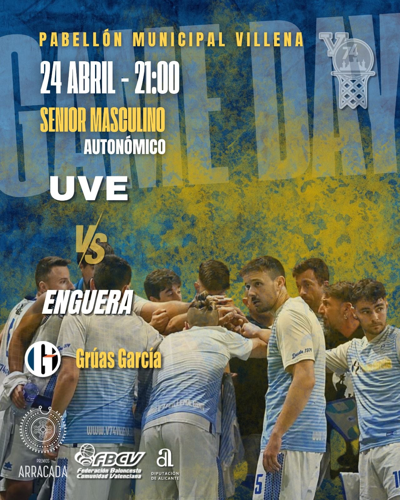 Cartel del partido del viernes