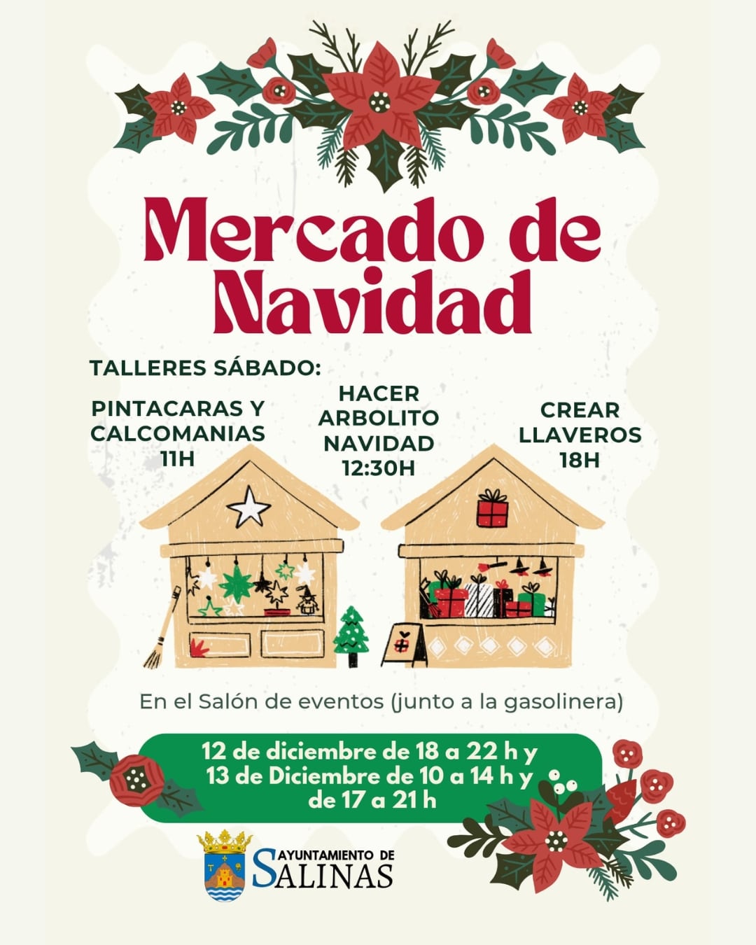 Mercado de navidad en Salinas